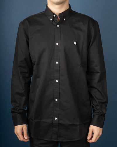 Carhartt - Madison L/S Shirt - Black / White Unclassified Carhartt   