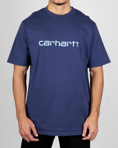 Carhartt - Script T-Shirt - Enzian / Misty Sky T-Shirts Carhartt   