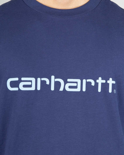 Carhartt - Script T-Shirt - Enzian / Misty Sky T-Shirts Carhartt   
