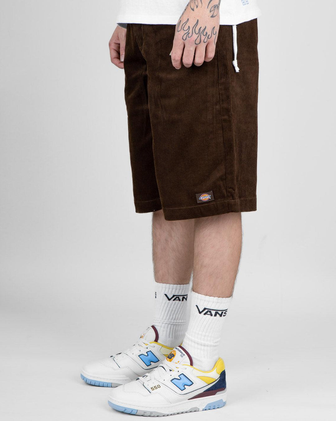 Dickies 42283 Cord 13 Short in Chestnut FallenFront