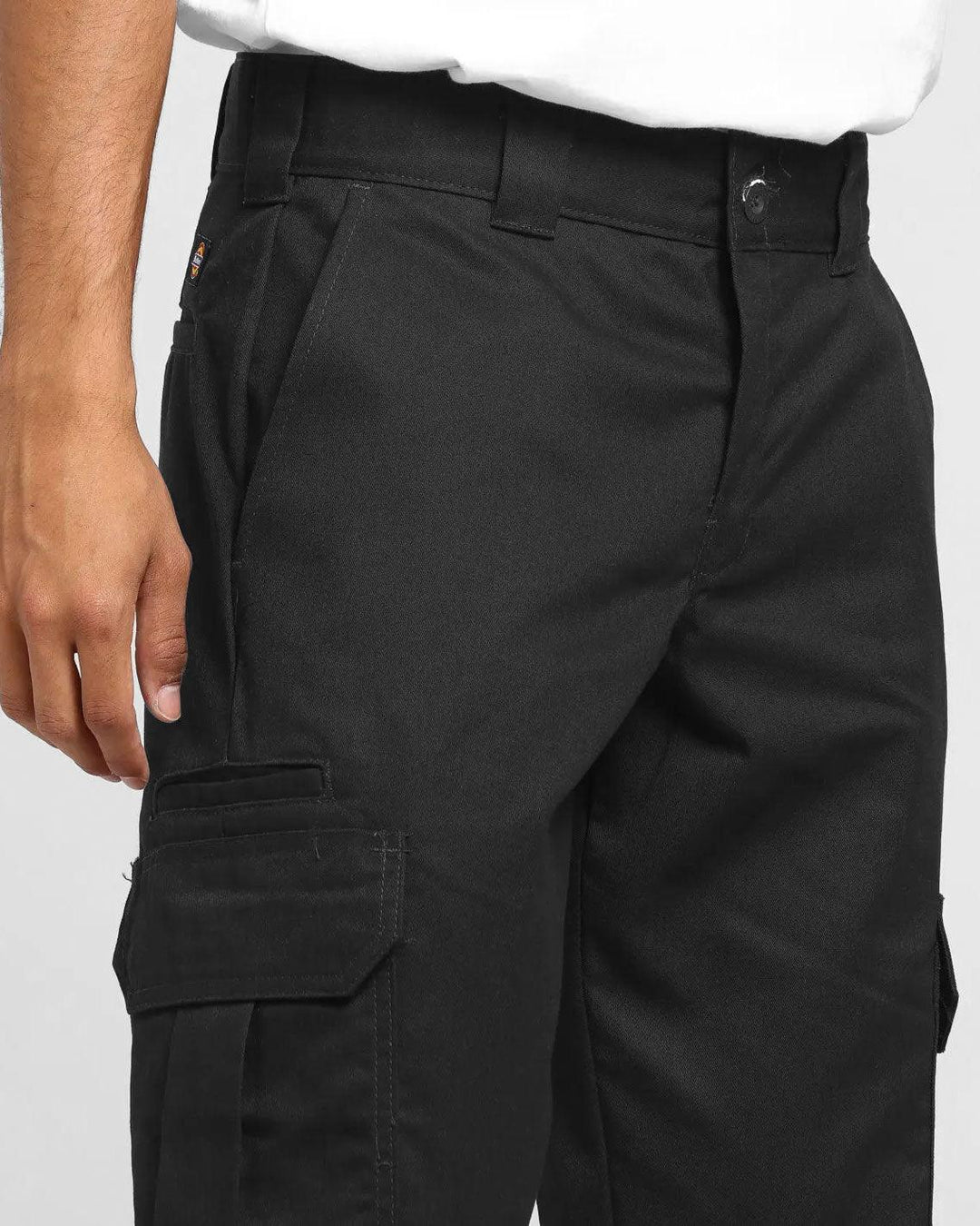Dickies 594 Slim Straight Cargo Pant in Black FallenFront