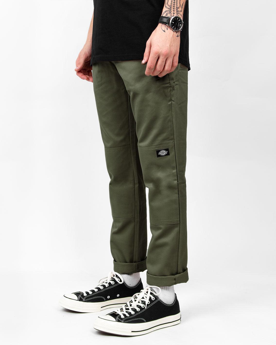 Dickies - 918 Double Knee Slim Fit Workpant - Army Green Pants & Chinos Dickies   