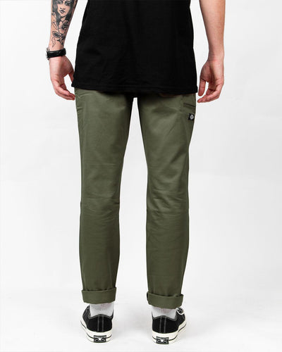 Dickies - 918 Double Knee Slim Fit Workpant - Army Green Pants & Chinos Dickies   