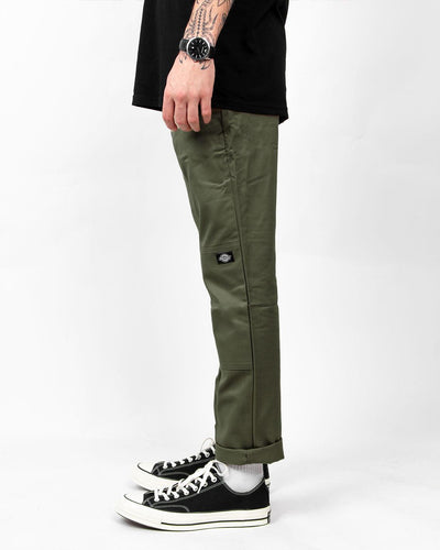 Dickies - 918 Double Knee Slim Fit Workpant - Army Green Pants & Chinos Dickies   