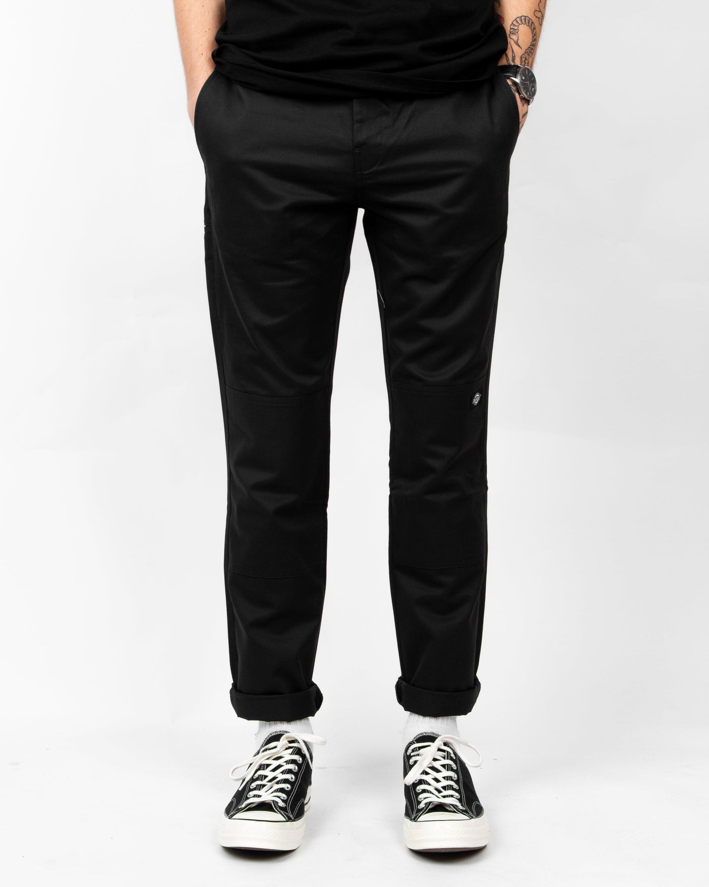 Dickies - 918 Double Knee Slim Fit Workpant - Black Pants Dickies   