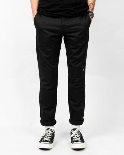 Dickies - 918 Double Knee Slim Fit Workpant - Black Pants Dickies   