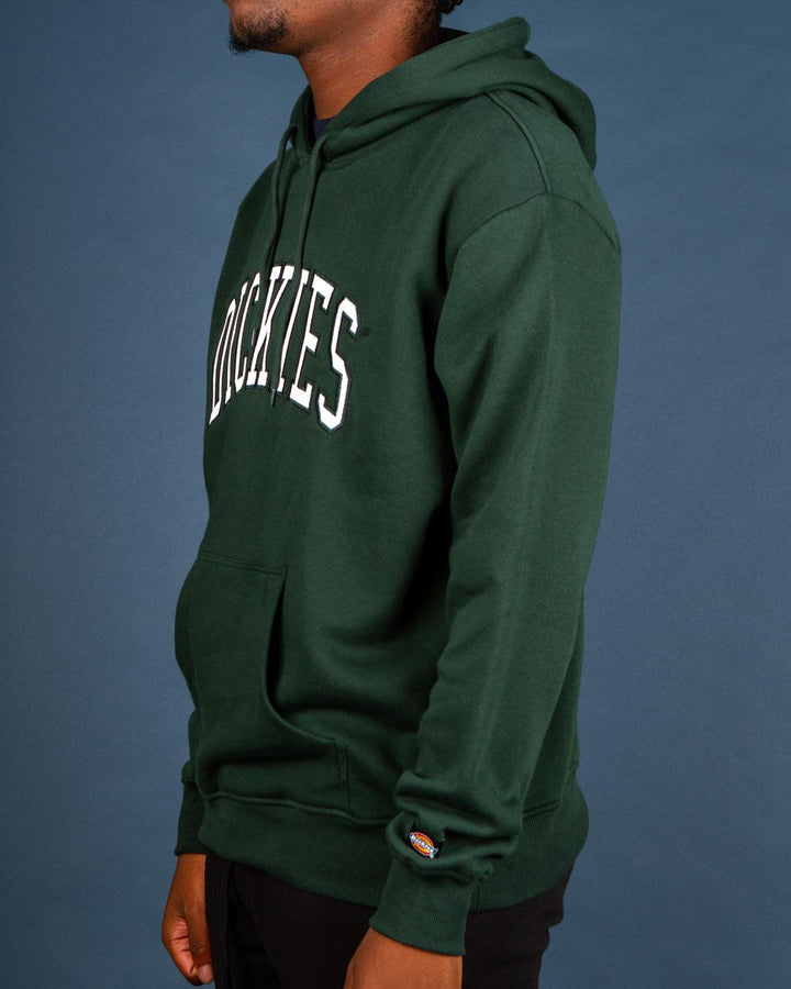 Dickies Gail Pop Over Hoodie in Spruce Green Fallen Front - Main Image