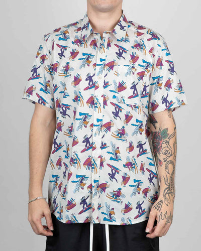 Patagonia - M's Go To Shirt - Mr Badger / Dark Natural Shirts Patagonia   