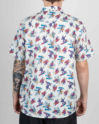 Patagonia - M's Go To Shirt - Mr Badger / Dark Natural Shirts Patagonia   