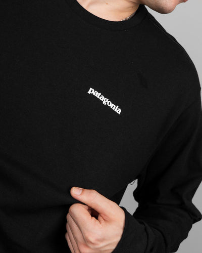 Patagonia - M's LS P-6 Responsibili Tee - Black T-Shirts Patagonia   